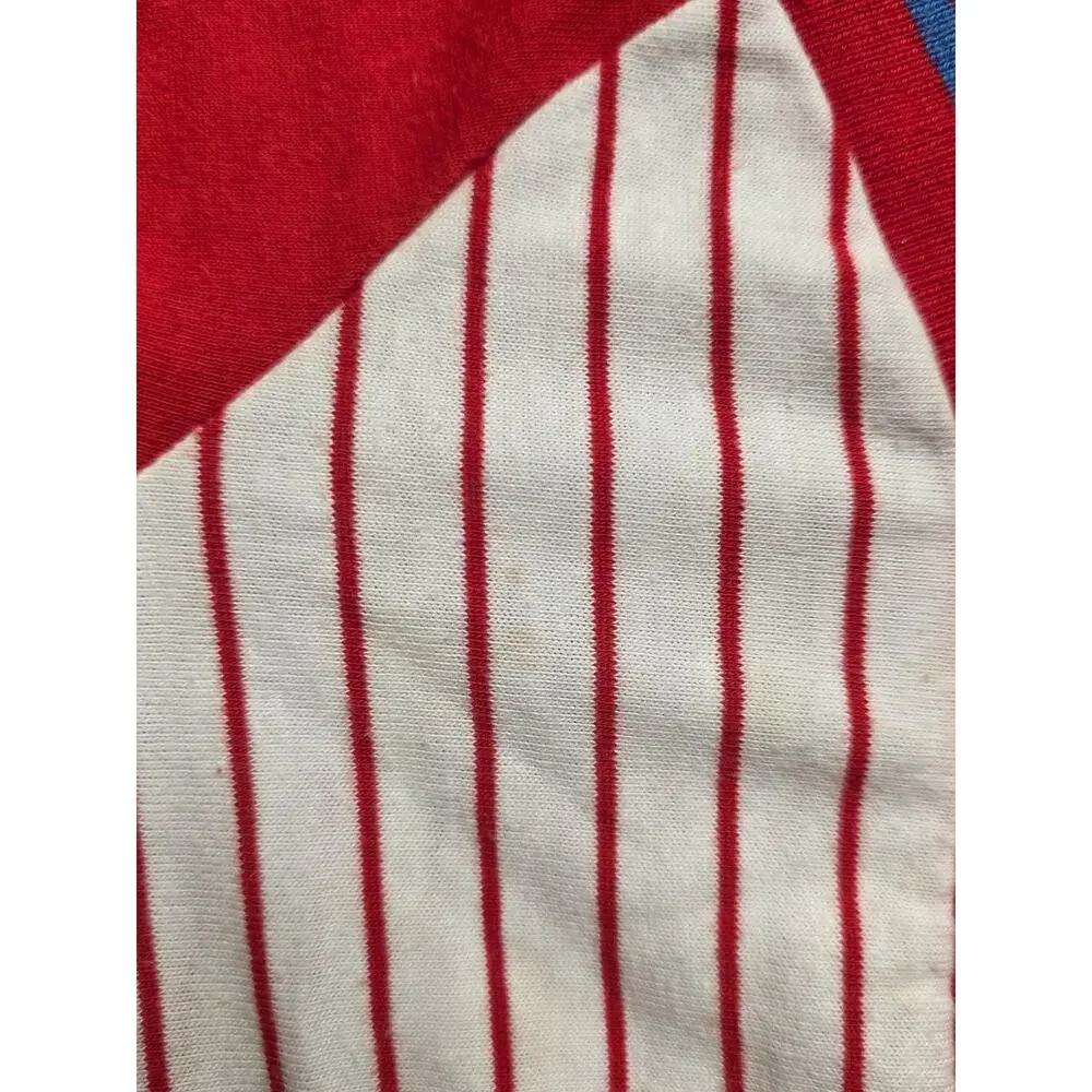 Vintage Buster Brown Boys 18‎ Month Baseball Red Stripe One Piece Mudville Pig